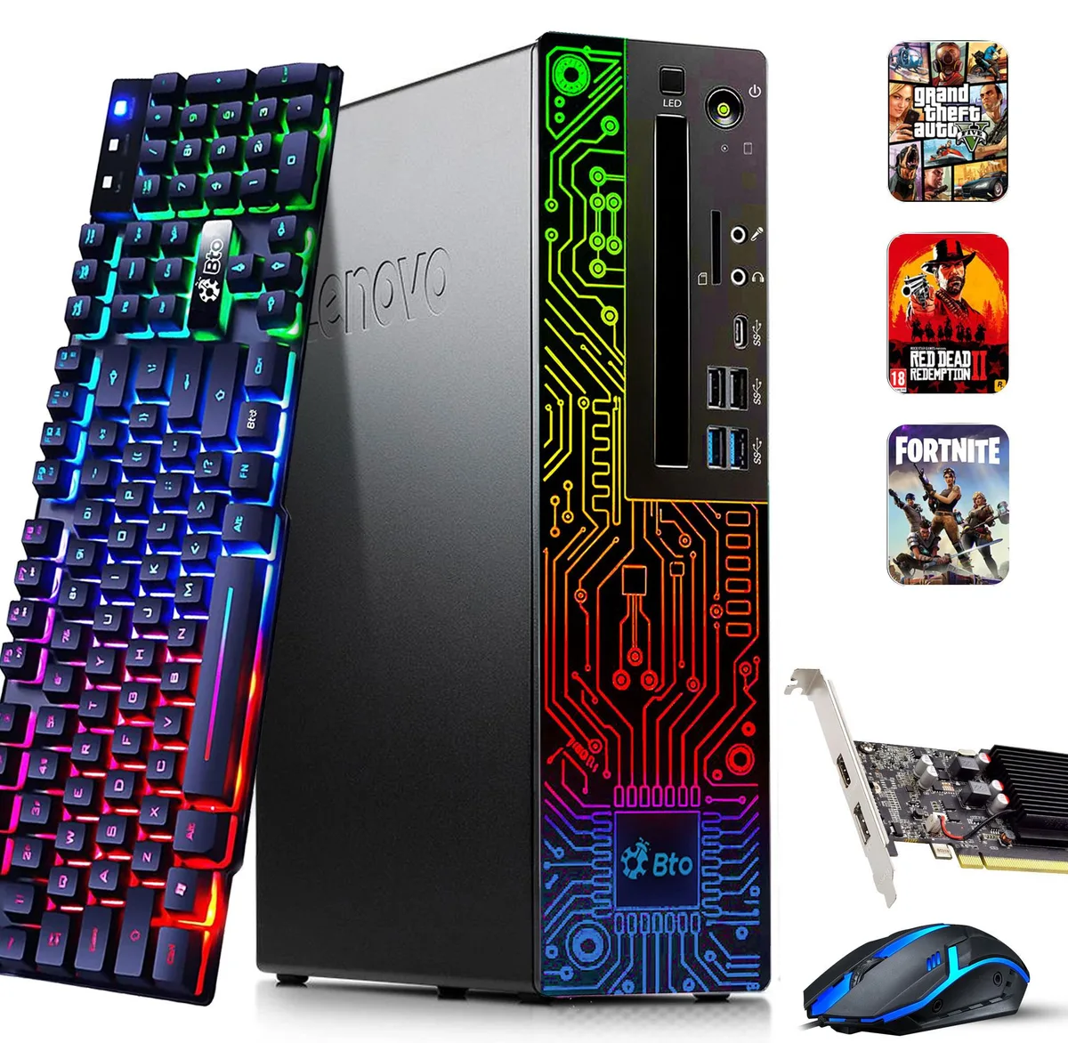 Lenovo Lenovo ThinkCentre M920 SFF i5-8500 16GB 1TB NVMe GT1030 gaming PC — product photo