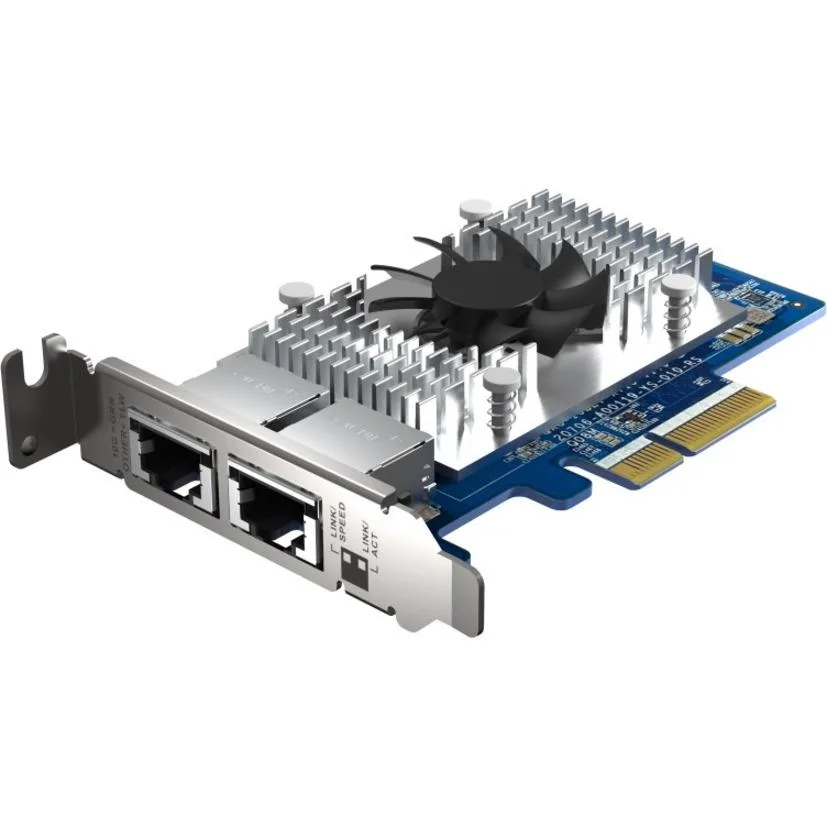 Qnap Qnap RNAB095XMV6Z8 QXG-10G2T-X710 dual 10GbE network card — product photo