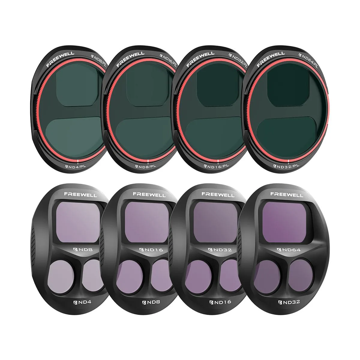 FREEWELL FREEWELL All Day ND/PL Filter Kit for DJI Mavic 4 Pro Drone, 8-Pack drone accessory — product photo