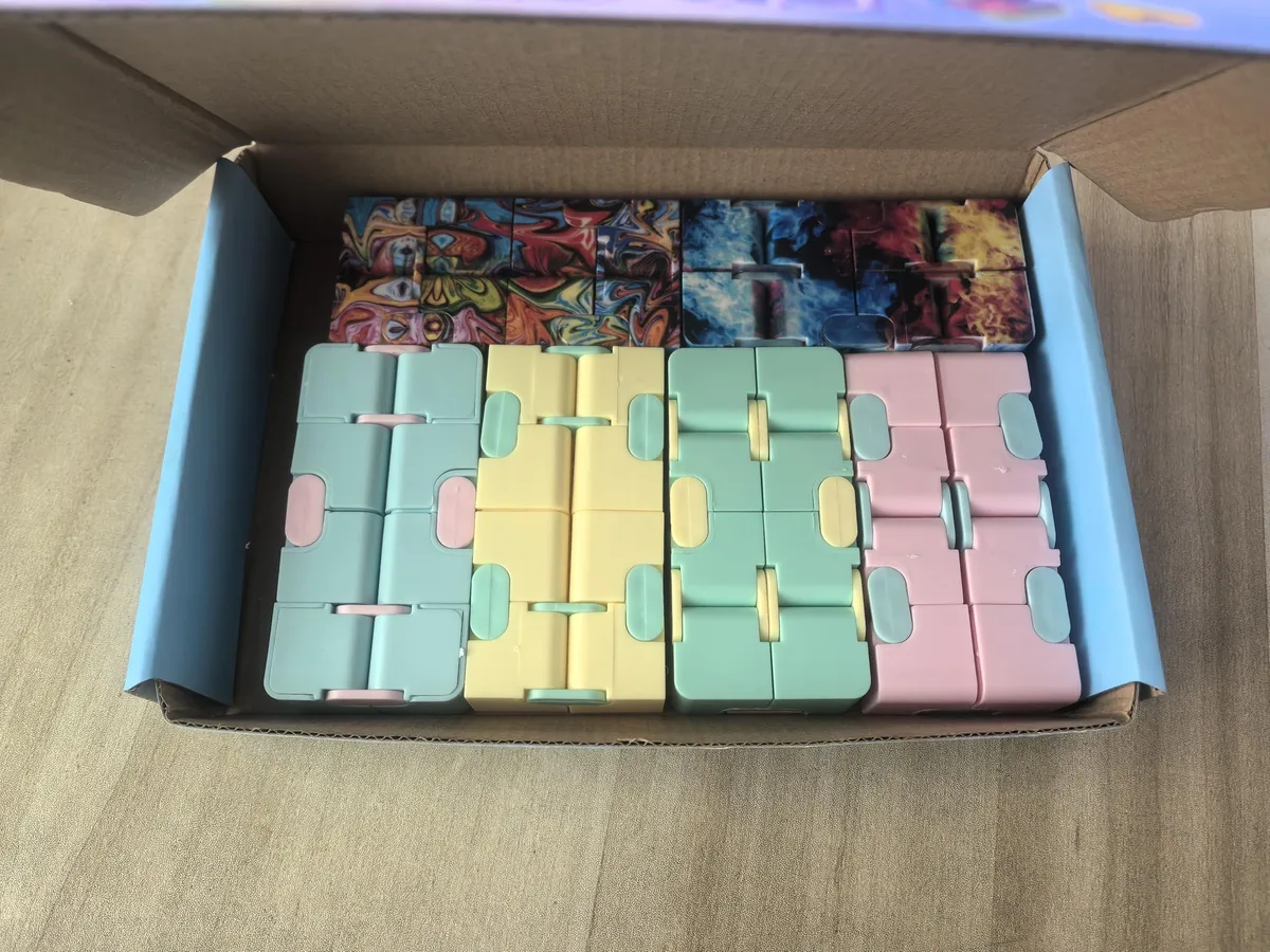  Magic Kaleidoscope Cube Infinity Fidget Toy 4 Macaron Colors + 2 Surprise Editions — product photo