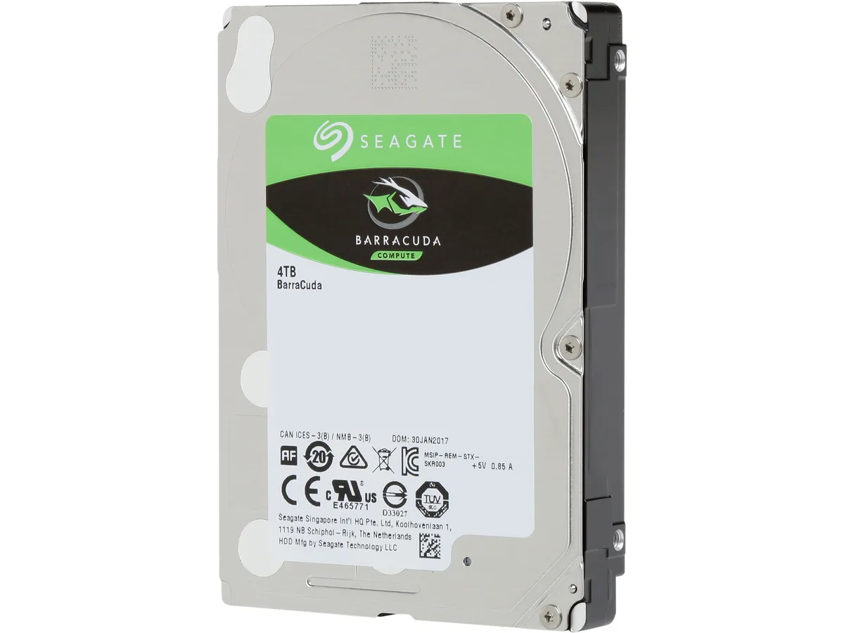 Seagate Seagate ST4000LM024 BarraCuda 4TB 5400 RPM 128MB Cache SATA 6.0Gb/s 2.5" 15mm laptop hard drive — product photo