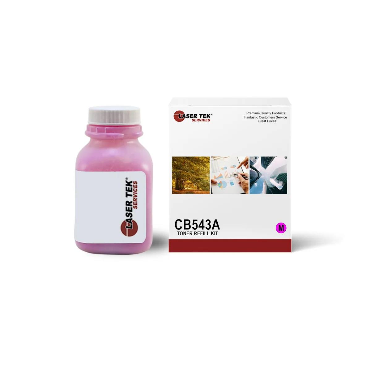 Laser Tek Services Laser Tek Services Magenta Toner Refill 125A CB543A — product photo