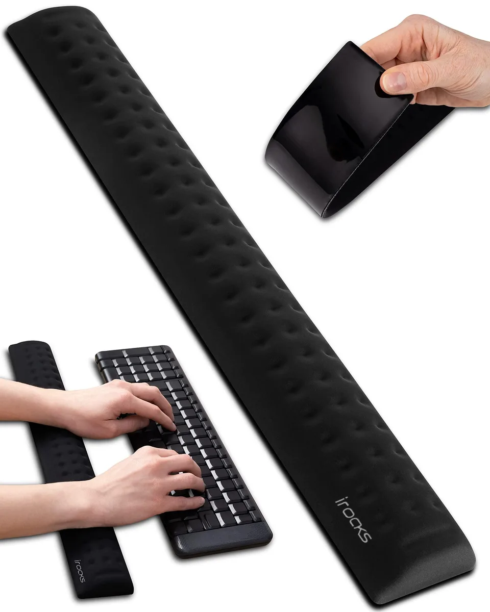  i-rocks IRC41-BK Keyboard Wrist Rest Black 440x55mm — product photo