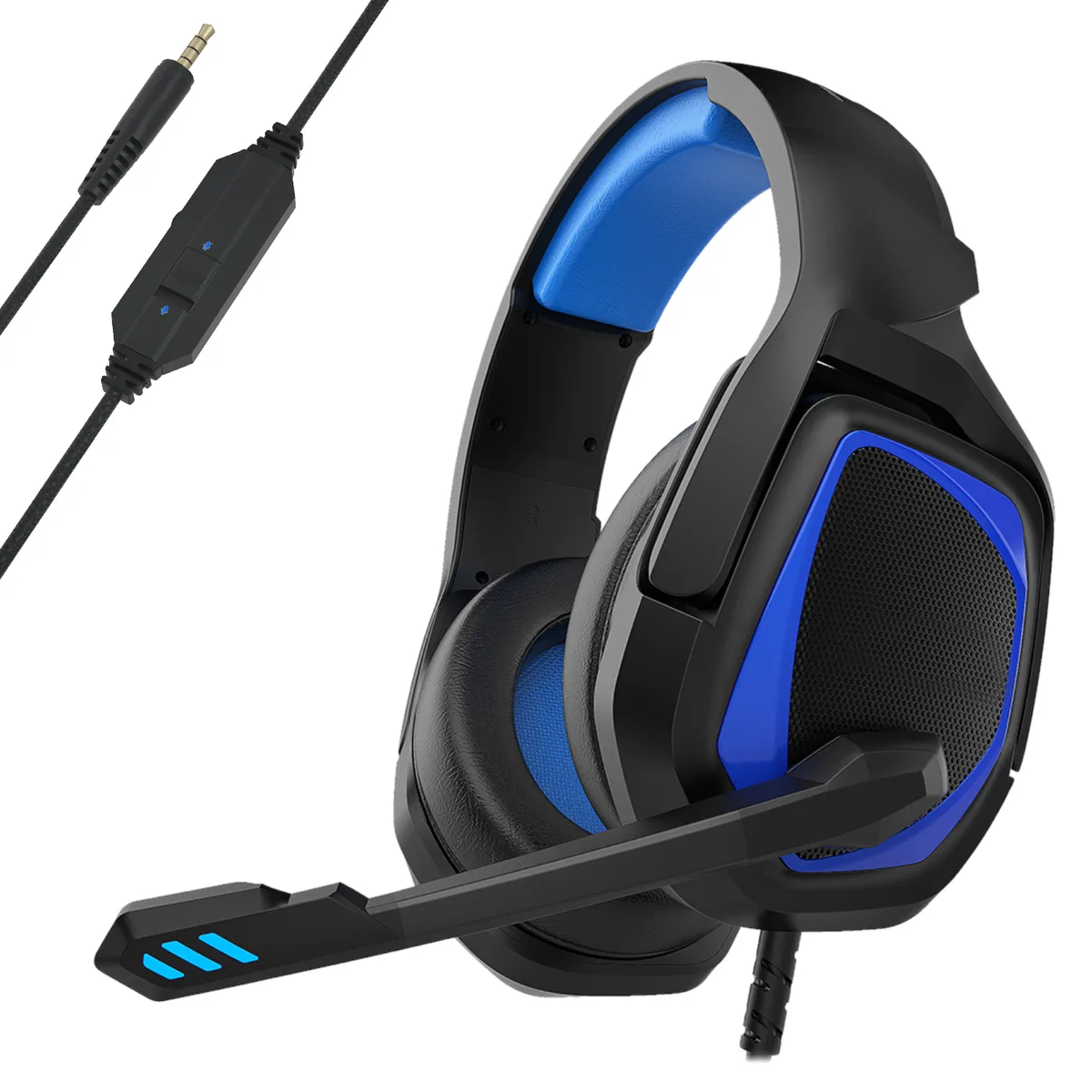INMISS INMISS MH602 Wired Stereo Gaming Headset 50mm Black Blue — product photo
