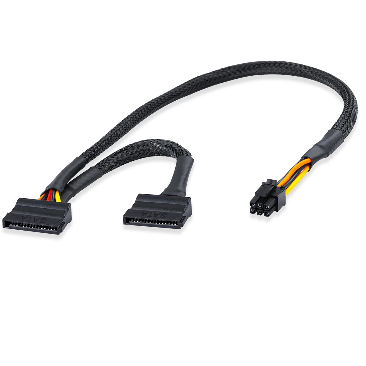  Apple Mini ATX 6-Pin to SATA 15-Pin Adapter Cable 45cm + 15cm — product photo