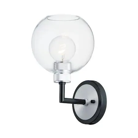 Maxim Maxim 21611CLBKAL Vessel 1-Light Black Brushed Aluminum bathroom lighting — product photo