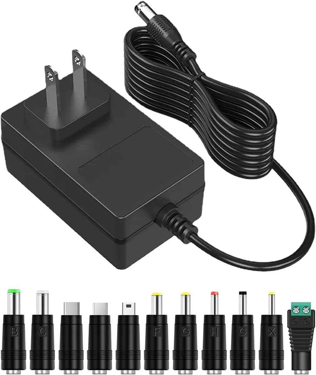 BASEUS BASEUS 5V 2A AC Adapter 11 Interchangeable DC Plugs 180cm Cable — product photo