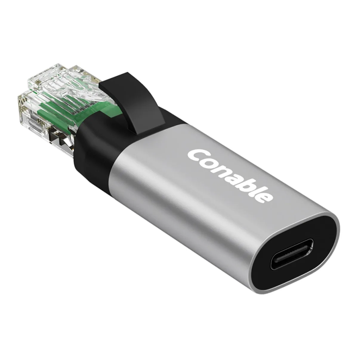  Conable USB-C to RJ45 Ethernet Adapter Grey 1Gbps — product photo