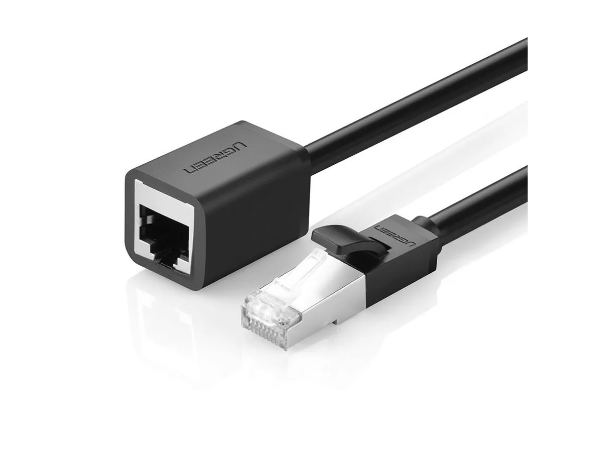 TeKit TeKit Ethernet Extension Cable Cat6 RJ45 Male to Female 16ft 550MHz Shielded Black (11283) — product photo