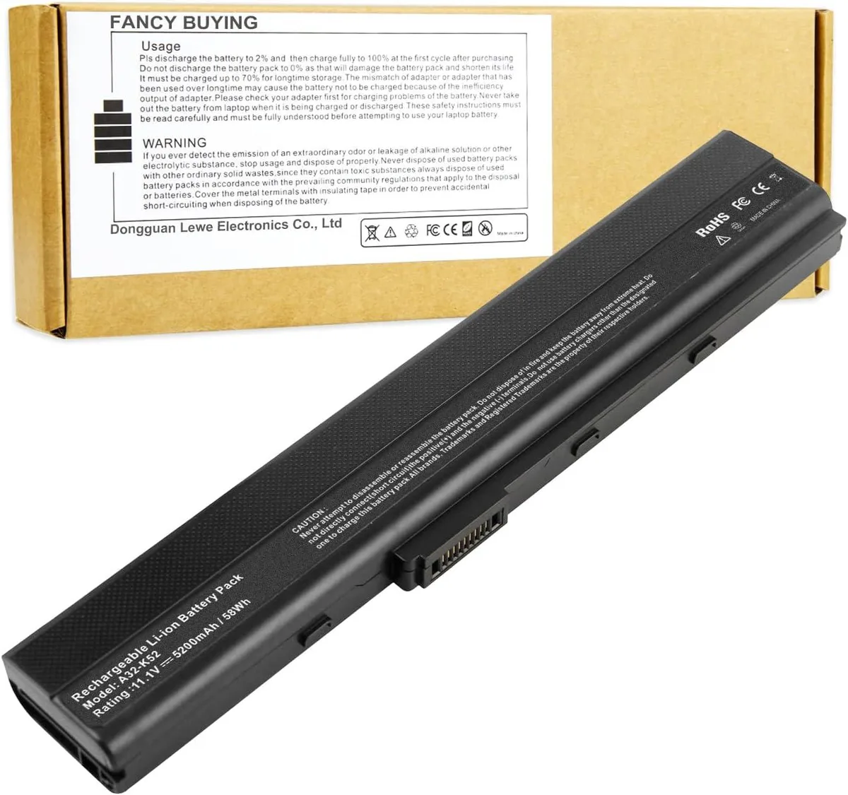 PISKEKAT PISKEKAT 6-cell 5200mAh 11.1V Li-ion laptop battery — product photo