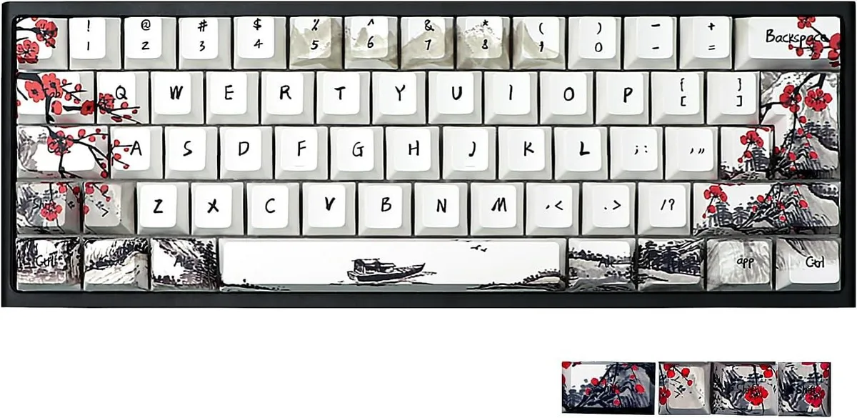 TUKO TUKO Plum Blossom PBT Keycap Set 80 Keys 60% Cherry MX — product photo