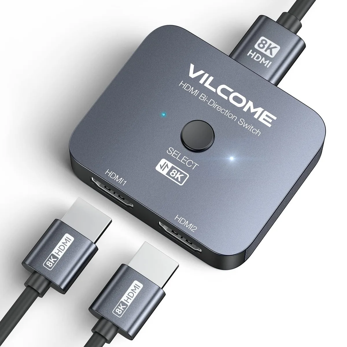 KEHIPI KEHIPI VI-8K-HDMI HDMI 2.1 Switch 2 in 1 Out 8K@60Hz 4K@120Hz Grey — product photo