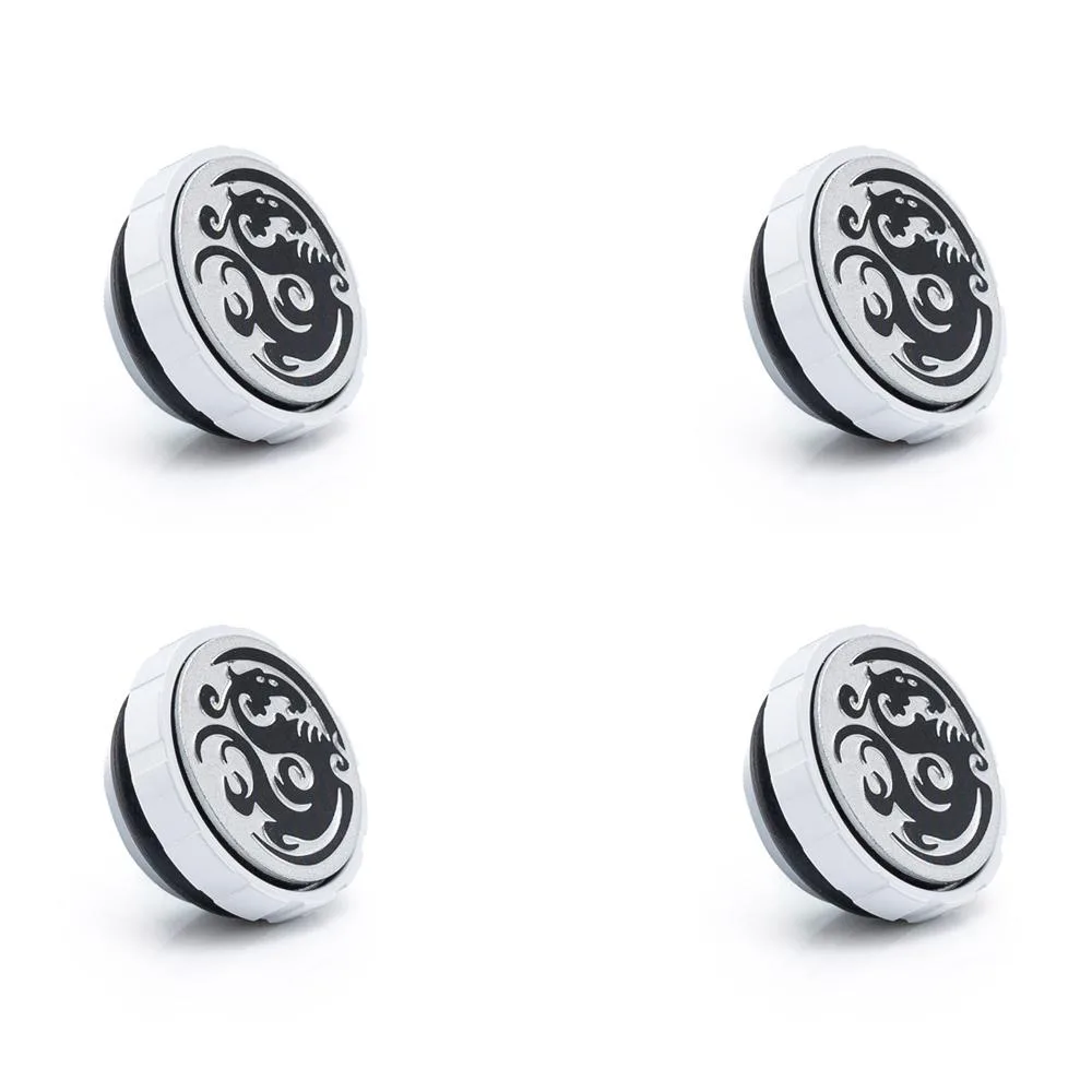 Bitspower Bitspower Artemis Deluxe White Stop Fitting Magnetic Logo 4-pack — product photo