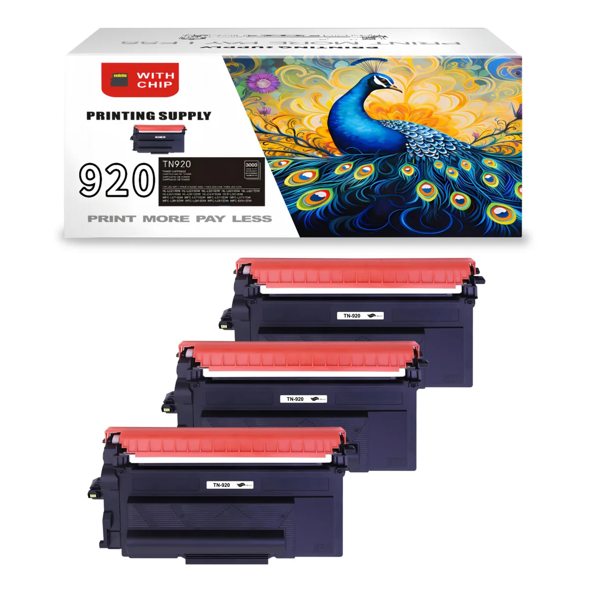 Aster Graphics Inc Aster Graphics Inc TN920 Black Toner Cartridge 3 Pack — product photo