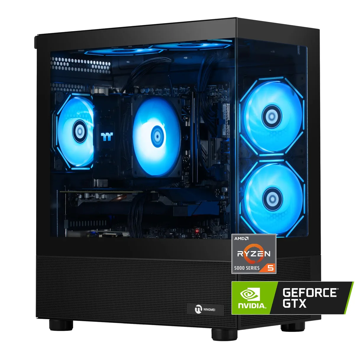 NINGMEI NINGMEI Gaming PC Ryzen 5 5500 GTX 1660 Super 16GB DDR4 1TB NVMe 650W Black — product photo