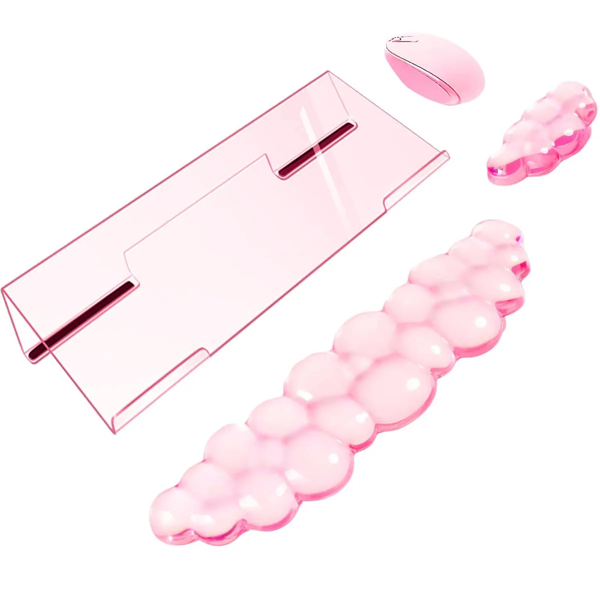  WFCYGL Cloud Keyboard Riser Holder for Desktop Pink 6 in x 2 in x 0.1 in — product photo
