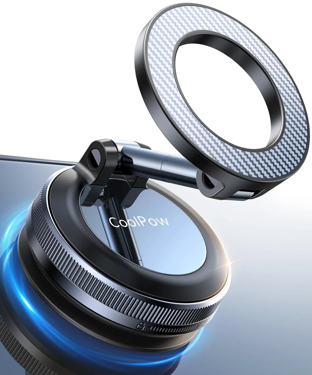  Coolpow F7 Vacuum Magnetic Phone Mount Carbon Fiber — product photo
