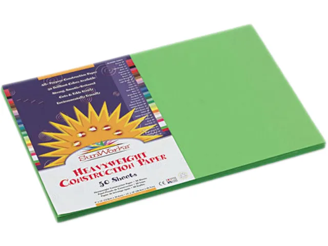 SunWorks SunWorks 9607 Construction Paper Bright Green 12 x 18 in 50 Pack — product photo