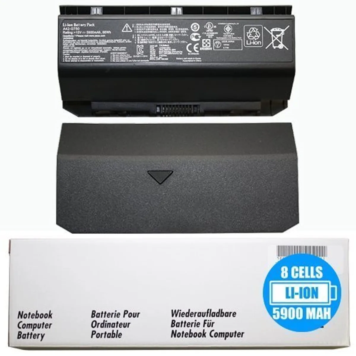 Tryhi Tryhi A42-G750 8-cell 88Wh laptop battery for Asus G750 — product photo