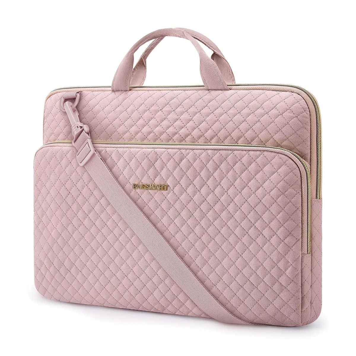  BAGSMART BM0303003AP269 Laptop Sleeve 15.6 inch Pink-Shoulder Strap — product photo