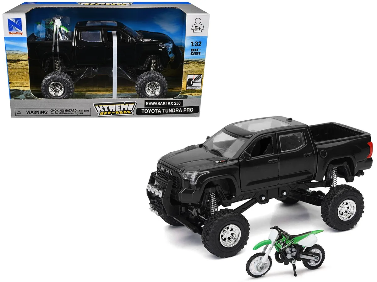 New Ray Toys New Ray Toys Toyota Tundra Pro &amp; Kawasaki KX 250 1/32 Diecast Set — product photo
