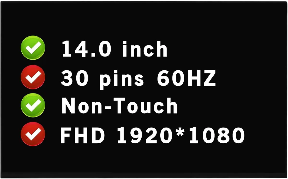 NUOLAISUN NUOLAISUN 14" FHD 1920x1080 30-pin 45% NTSC laptop screen — product photo