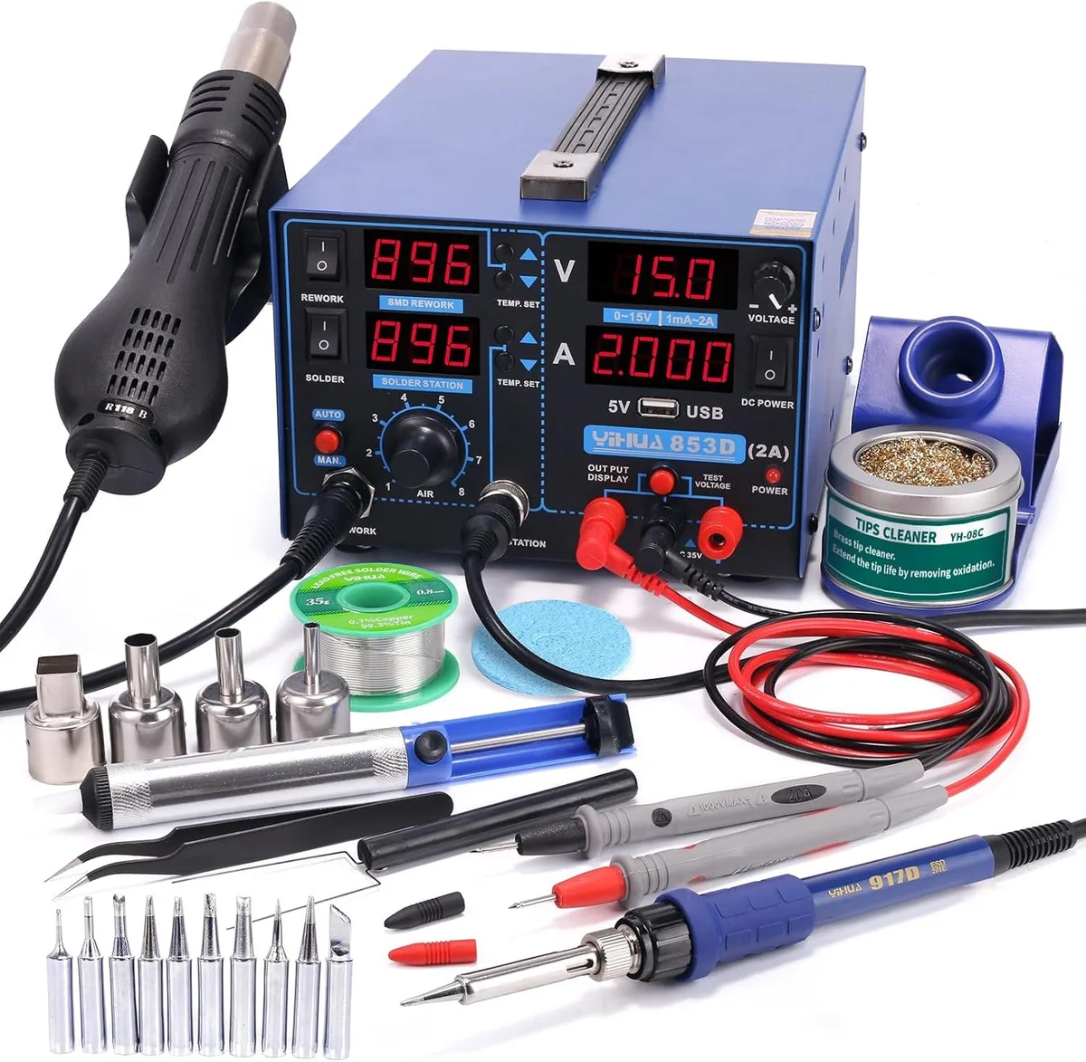 BFKK BFKK 853D 3-in-1 Soldering Station 2A 15V 35V 120L/min — product photo