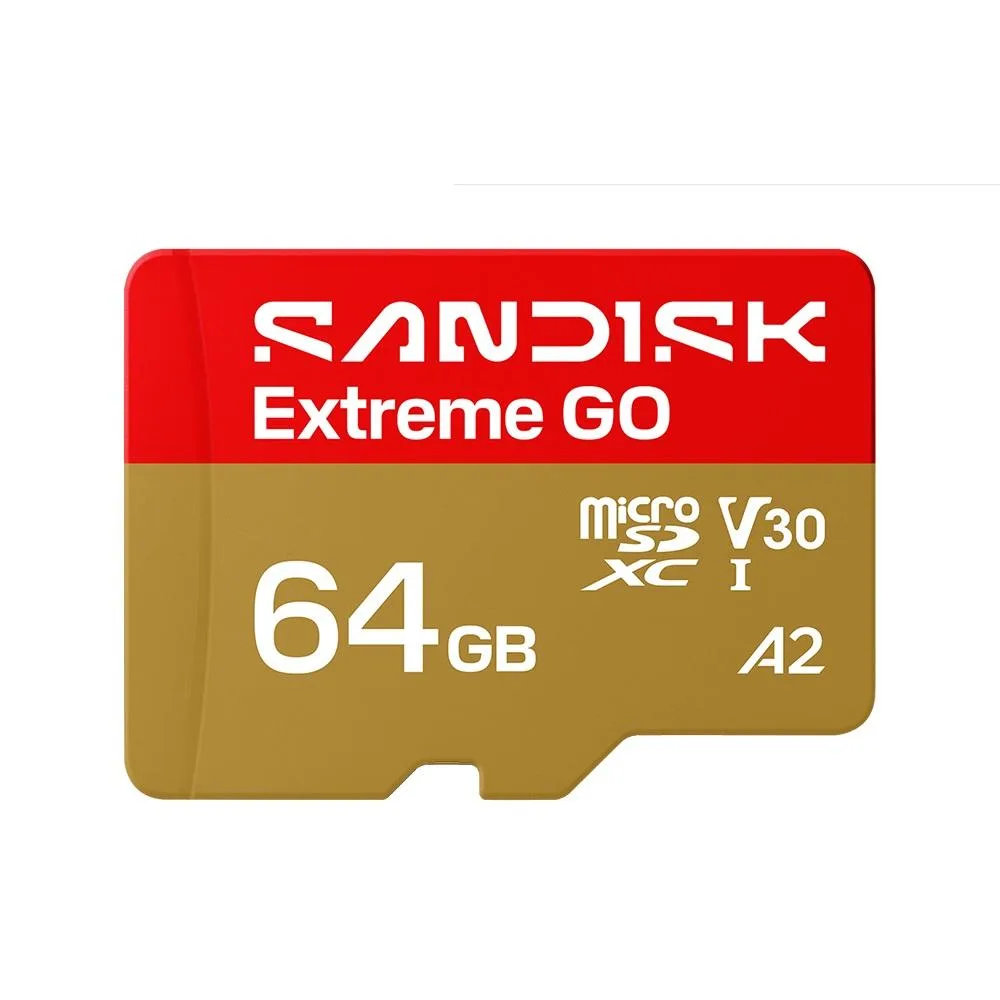 SanDisk SanDisk Extreme GO microSDXC 64GB 170MB/s U3 V30 A2 memory card — product photo