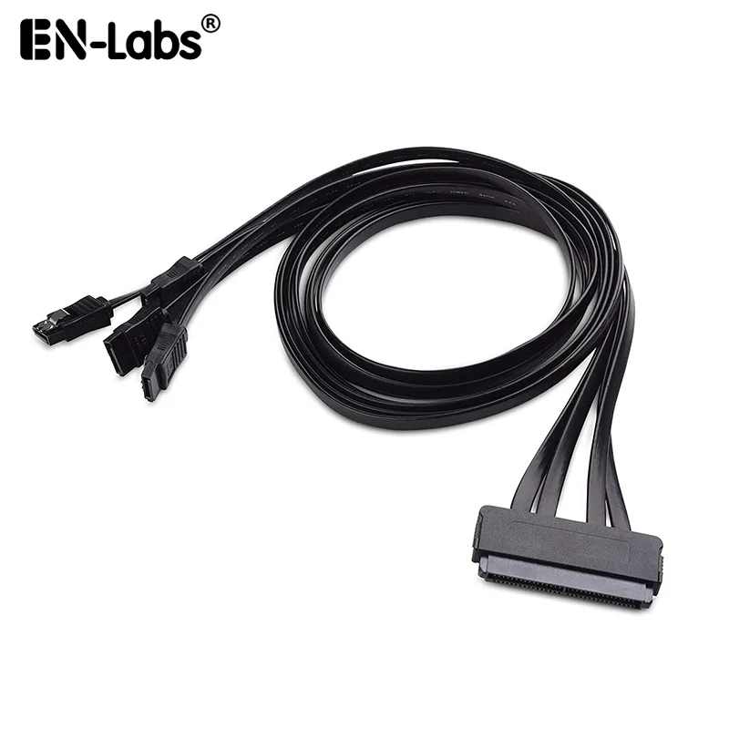 EN-Labs EN-Labs SFF8484TO4SATA50BK SAS SFF-8484 to 4 SATA 50CM Red — product photo