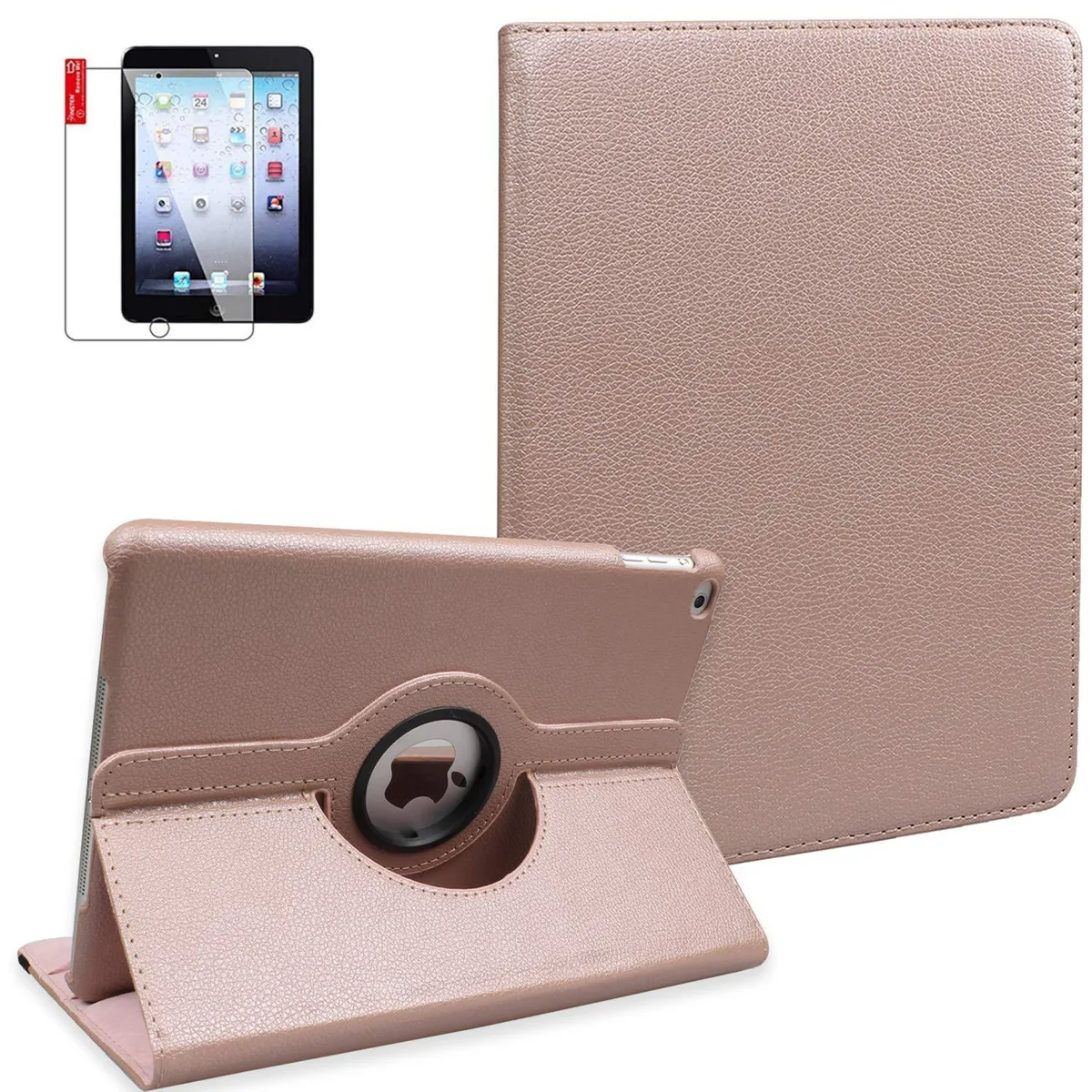 Newqiang Newqiang 8541537193 iPad 9.7 2017 2018 Case with Screen Protector Rose Golden — product photo