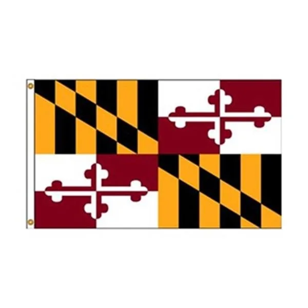 Maryland state flag 4 by 6 ft nylon with header and grommets