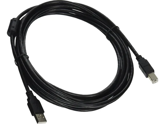 Black USB 2.0 A male to B male extension cable 15 ft