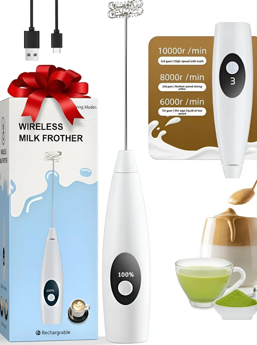  Digital Display Handheld Milk Frother Cilox, White, 800 W, 120 V — product photo