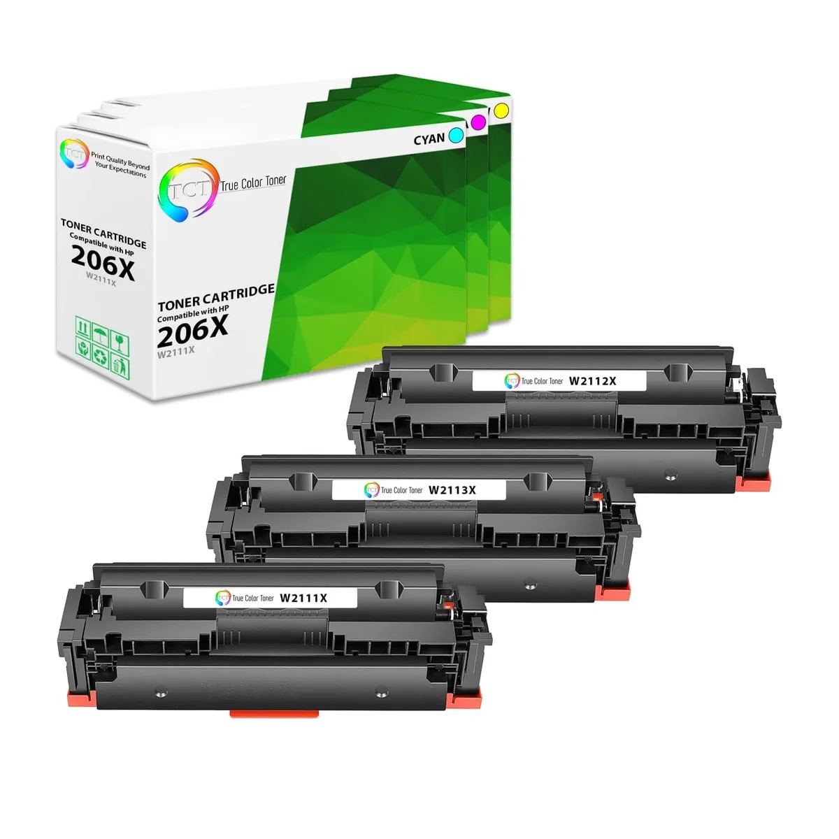 True Color Toner True Color Toner 206X 3-Pack Color Toner Cartridges — product photo