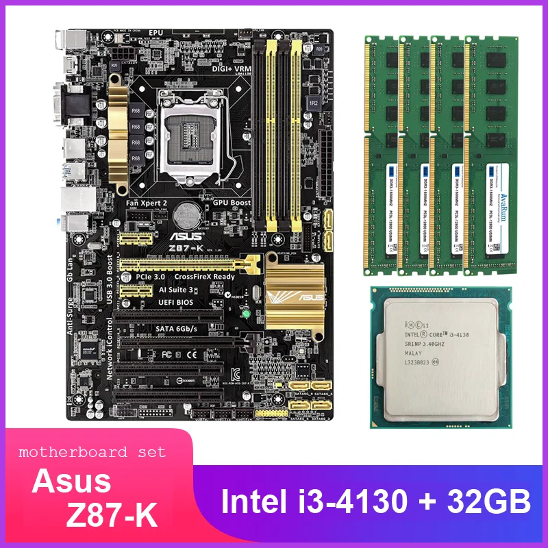 Avarum Avarum ASUS Z87-K Combo i3-4130 32GB DDR3L 1600MHz — product photo