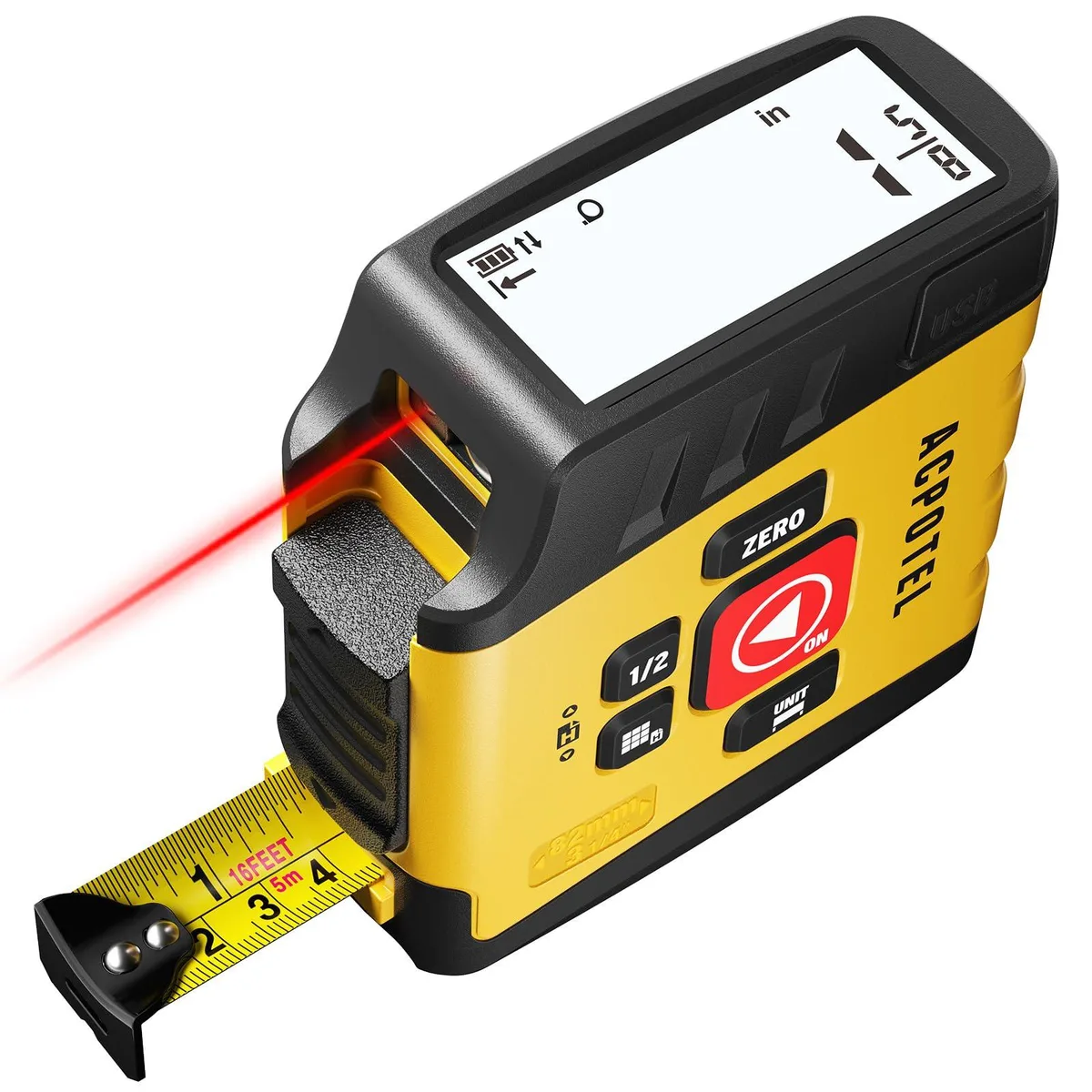 Almighty Tools DT20 3-in-1 Digital Tape Measure 165Ft Laser 16Ft Tape 20 Memory — product photo