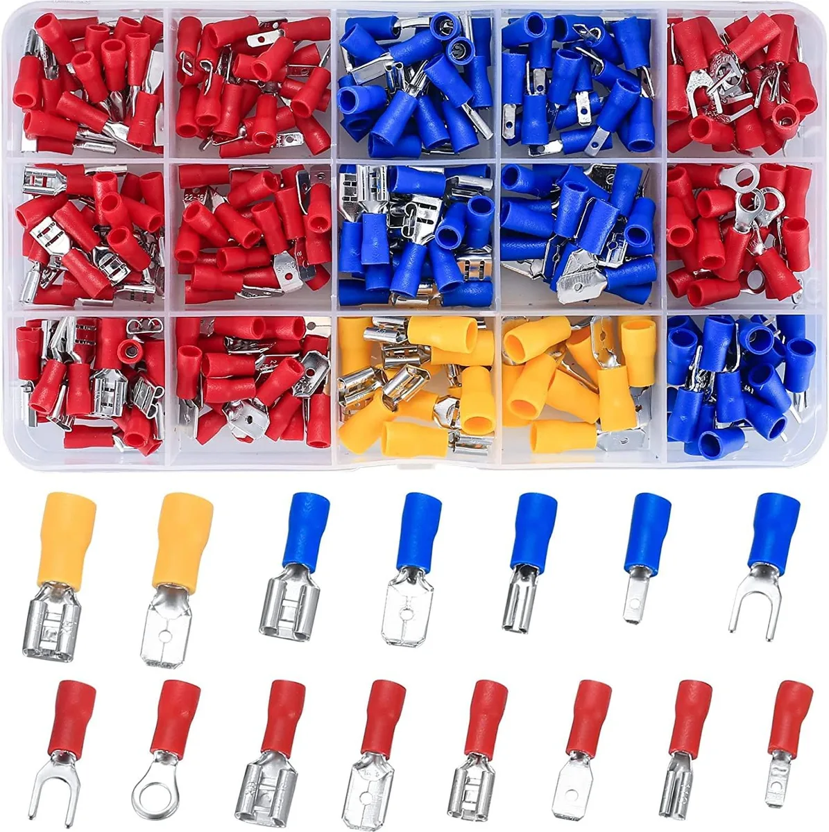  280 Pcs Insulated Wire Cap Connector Assortment Kit 15 Types — product photo
