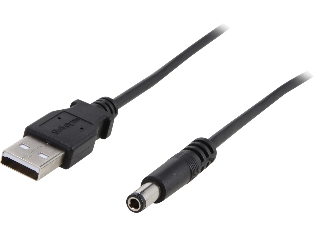 STARTECH STARTECH USB2TYPEN1M usb cable USB A to 5.5mm barrel 28 AWG — product photo