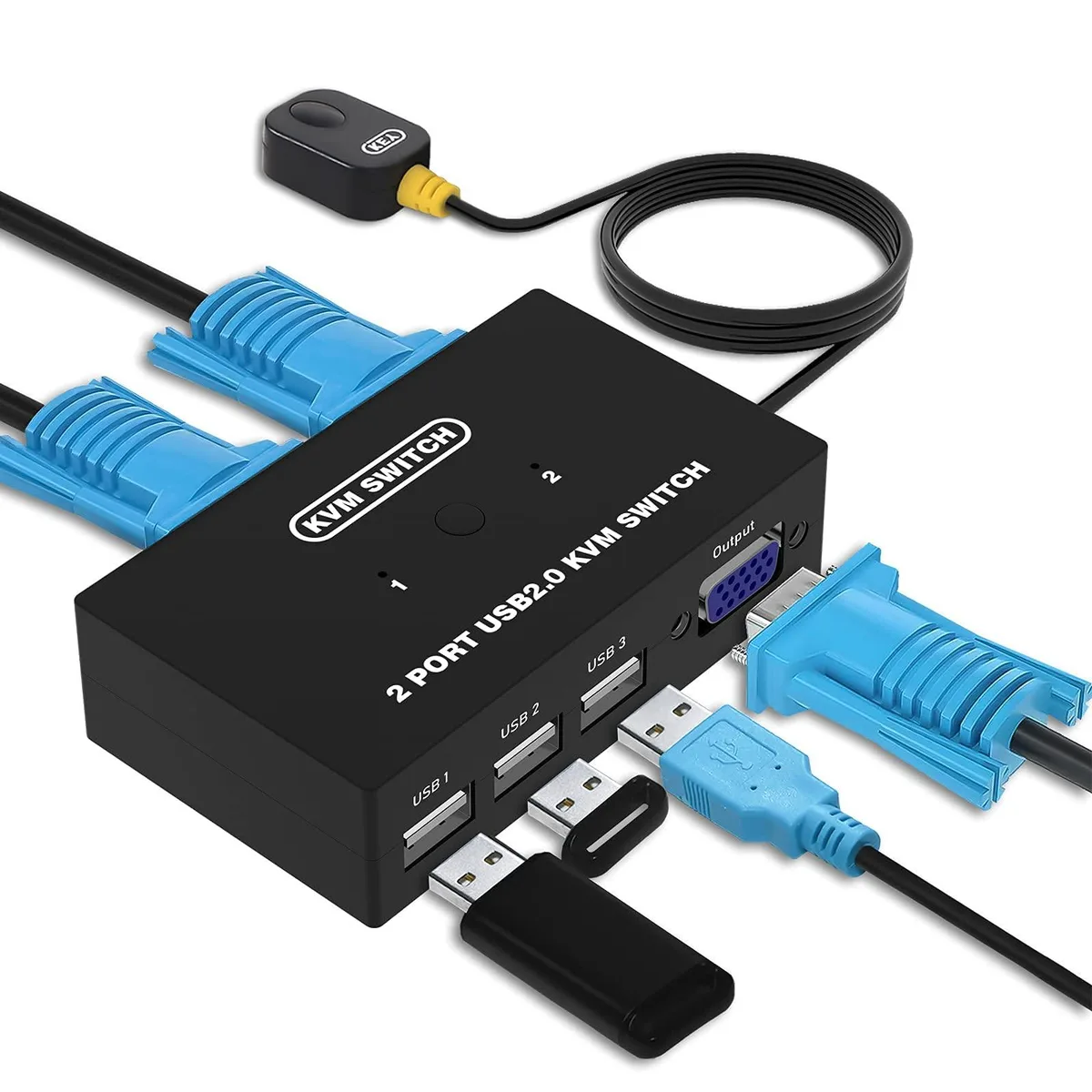 TRENDnet KS202V 2 Port VGA KVM Switch — product photo