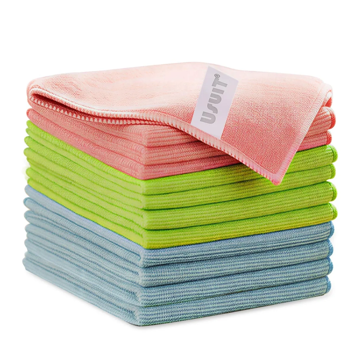  USUIT 66007-12 Microfiber Cloths 12-Pack 12x12" 320 GSM Exterior Care — product photo