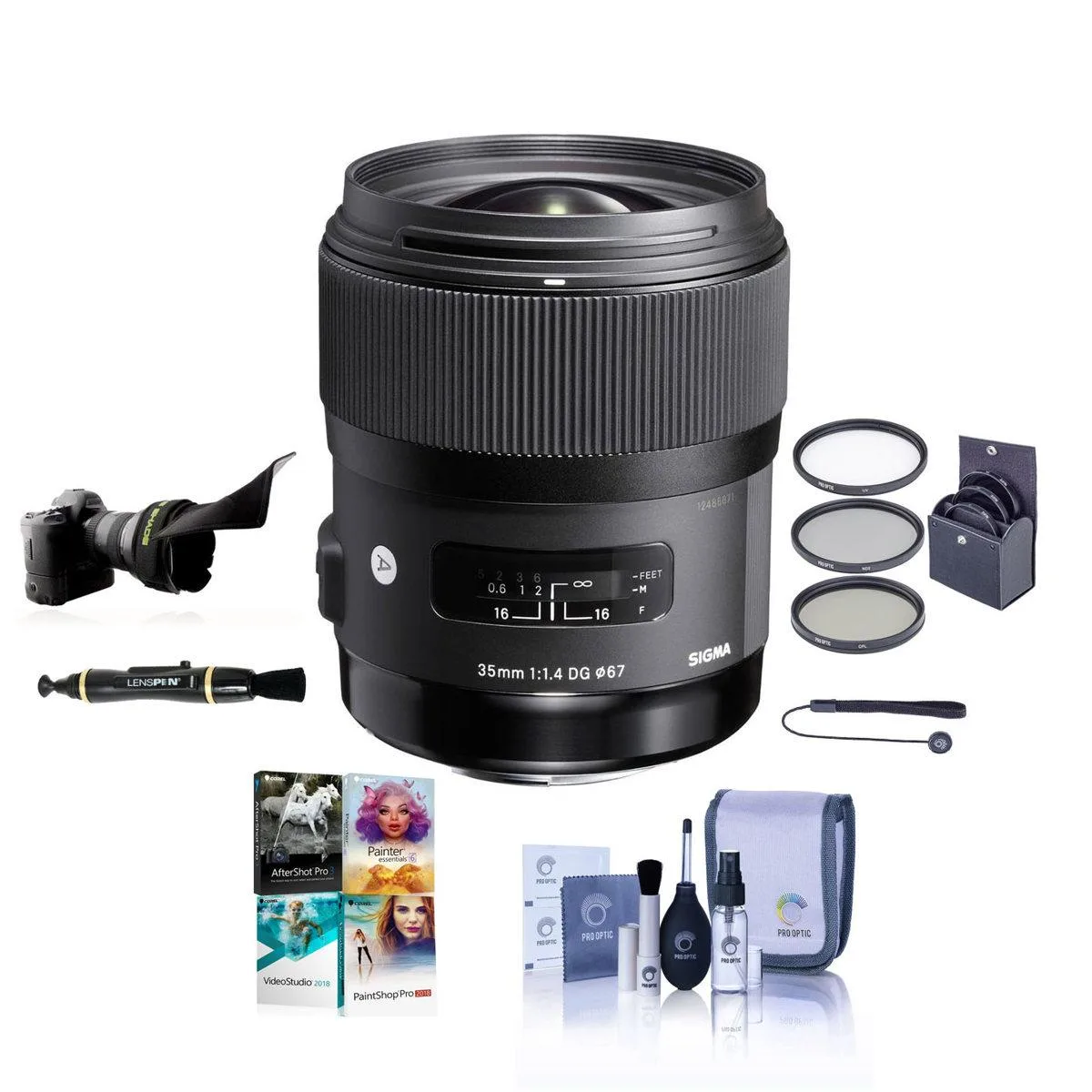 SIGMA Sigma 35mm f/1.4 DG HSM ART Nikon F Bundle 67mm Filter Kit — product photo