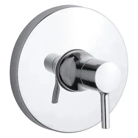 Polished chrome tub trim with single lever handle