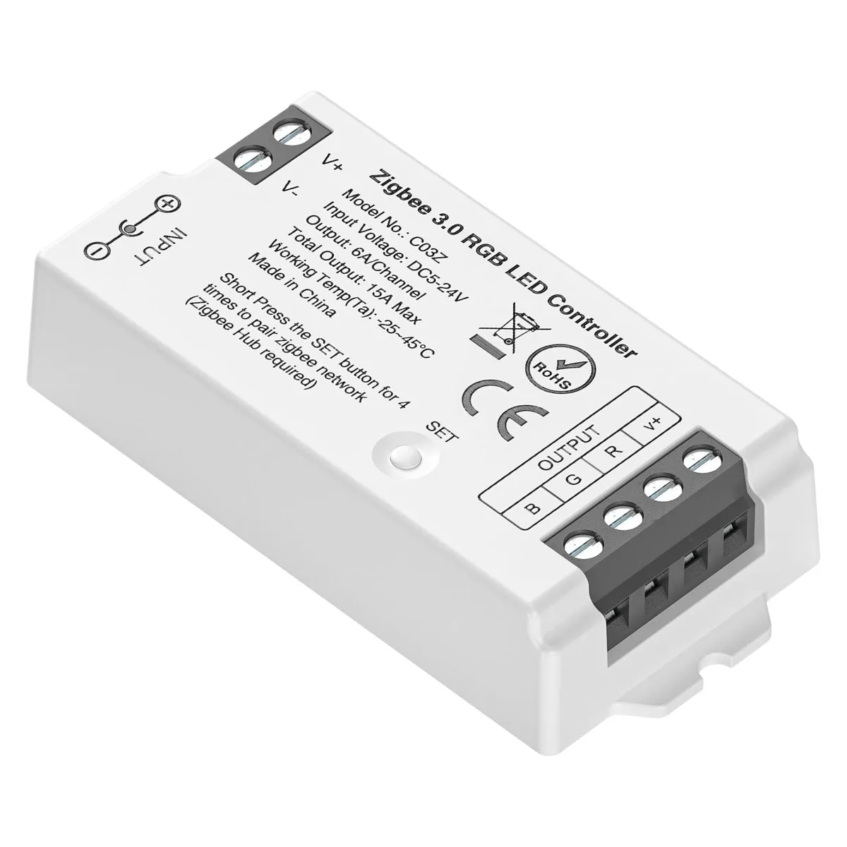 KEHIPI KEHIPI C03Z Zigbee 3.0 RGB LED Controller 6A/Ch 15A Max DC5-24V — product photo