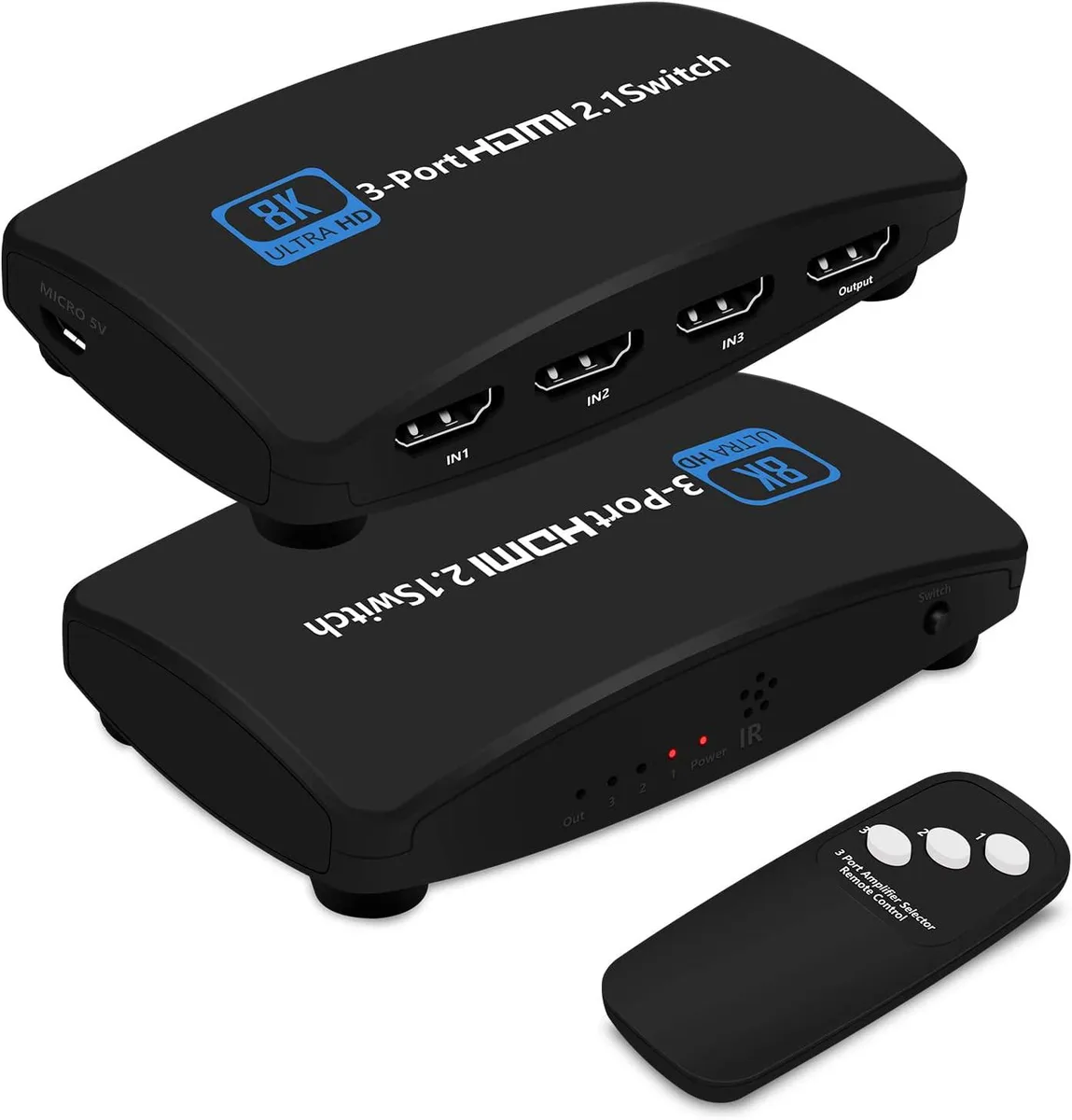 LUOM LUOM OZ8Q3 3-Port HDMI 2.1 Video Switch 8K 60Hz 48Gbps — product photo
