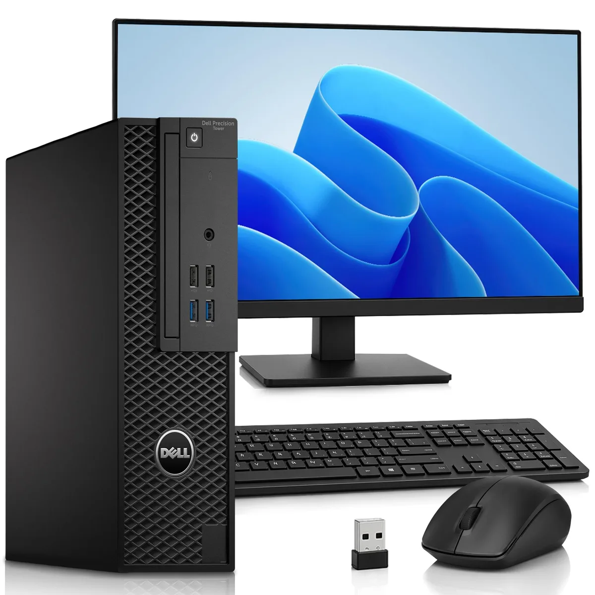 DELL DELL 3420 SFF Desktop PC, Core i7-6700 3.40GHz, 16GB DDR4, 512GB SSD, 24" Monitor, Windows 11 Pro — product photo