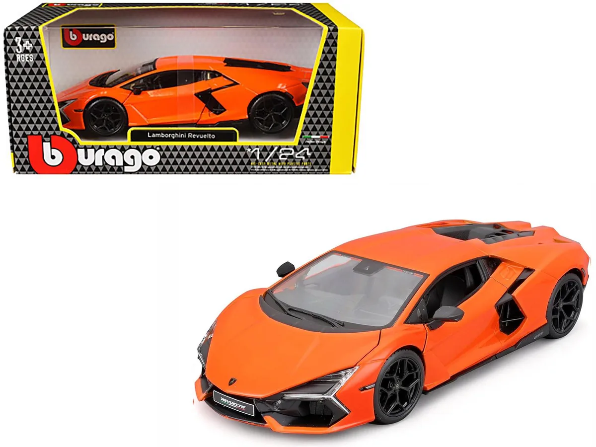 BBURAGO BBURAGO Lamborghini Revuelto Orange "Italian Design" 1/24 Diecast Hobby Collectible — product photo