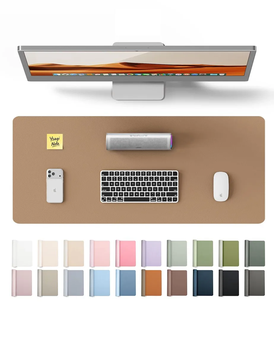  Keychron PU Leather New-02 Mouse Pad 23.6" x 13.8" Khaki — product photo