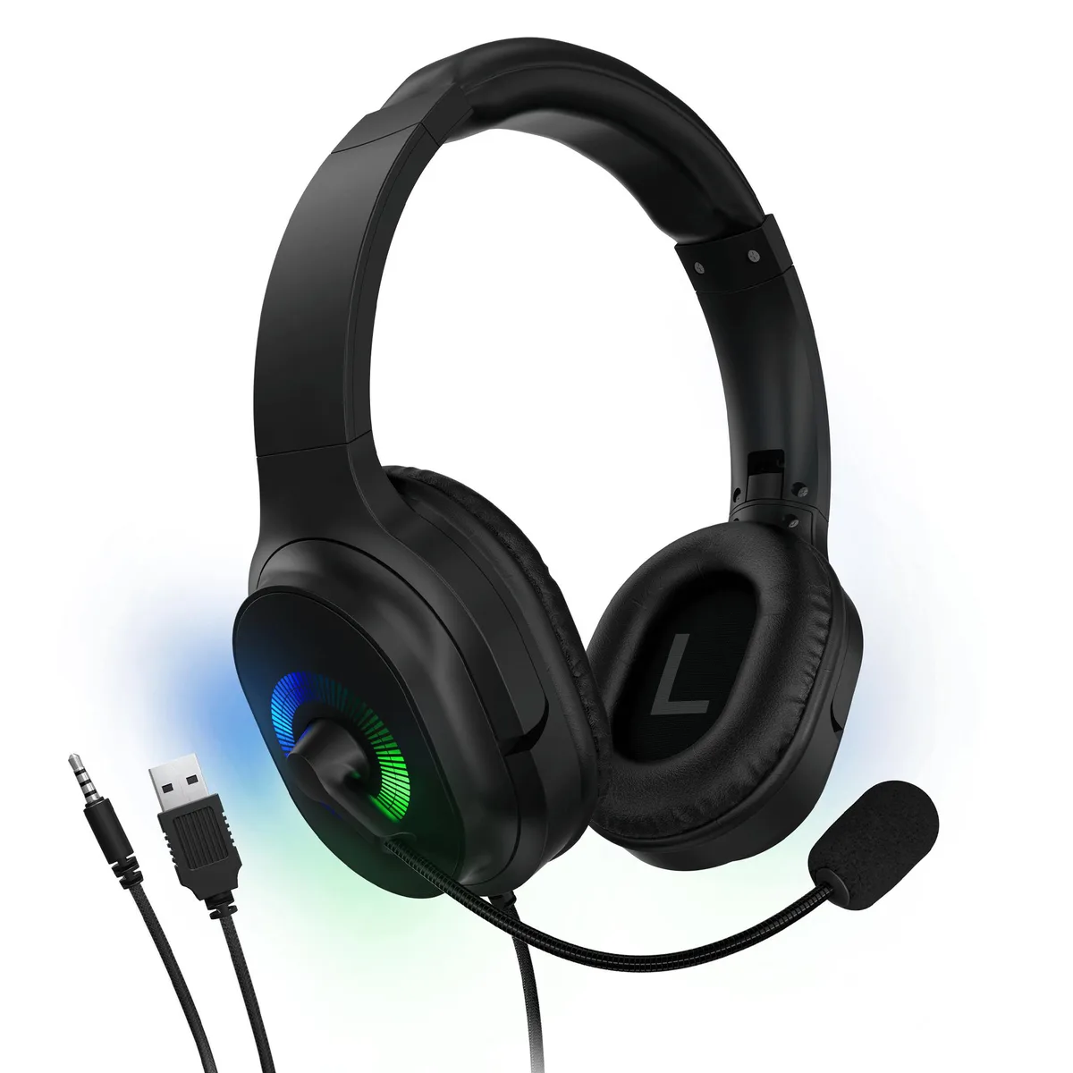 HyperGear HyperGear V150 Stereo Headset 40mm 3.5mm USB Black — product photo