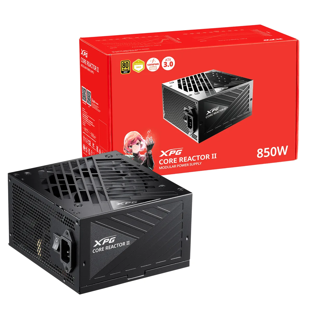 XPG XPG COREREACTORII850G-BKCUS 850 W power supply — product photo