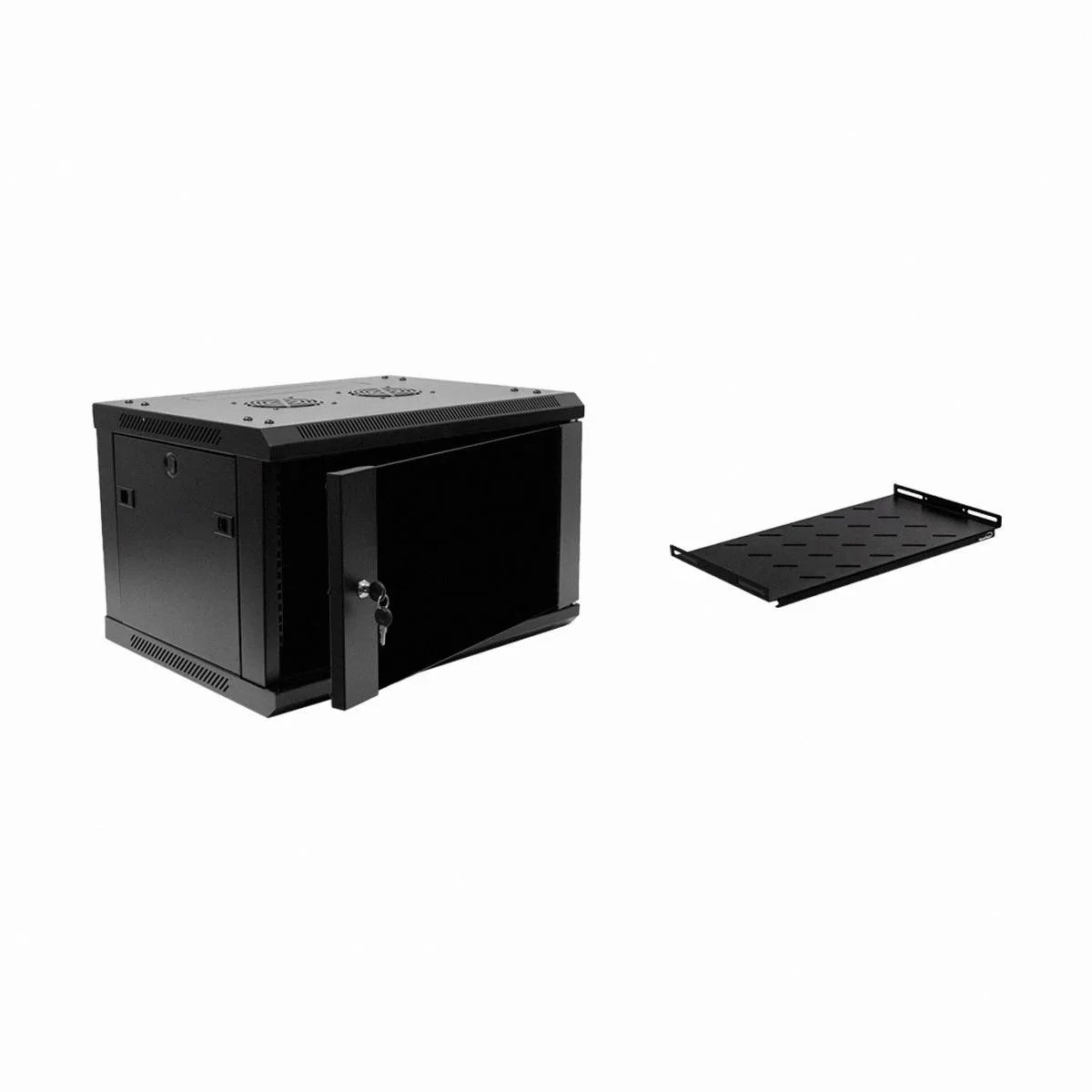 NavePoint NavePoint 6U Wallmount Server Rack 450mm Depth Shelf Fans — product photo